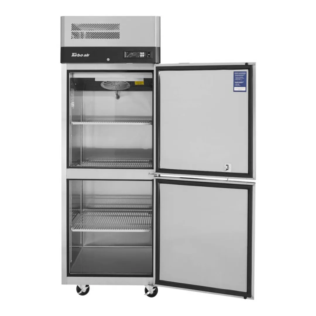 Turbo Air M3F24-2-N 28-3/4" 2-Half Solid Door Reach-In Freezer, Top Mounted, 21.5 cu. ft., Stainless Steel Exterior