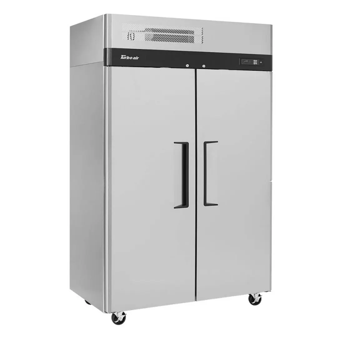Turbo Air M3R47-2-N 51" 2-Section Reach-In Refrigerator w/ 2 Solid Doors, Top Mount, Aluminum Interior, 42 cu. ft.