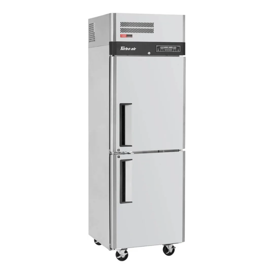 Turbo Air M3RF19-2-N(-L) 25" 1-Section Reach-In Refrigerator Freezer Combo w/ 2 Half Solid Doors