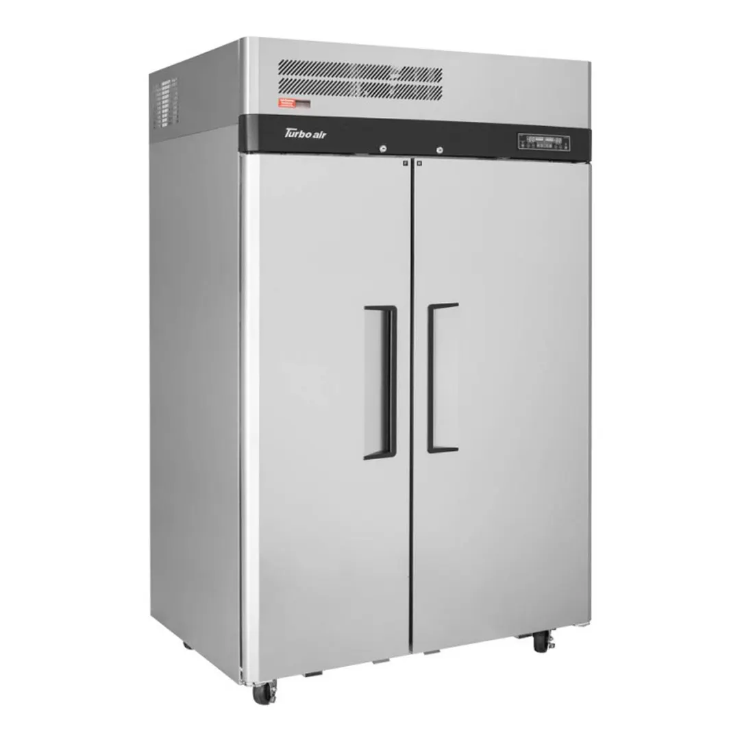 Turbo Air M3RF45-2-N 49" 2-Section Reach-In Refrigerator Freezer Combo w/ 2 Solid Doors