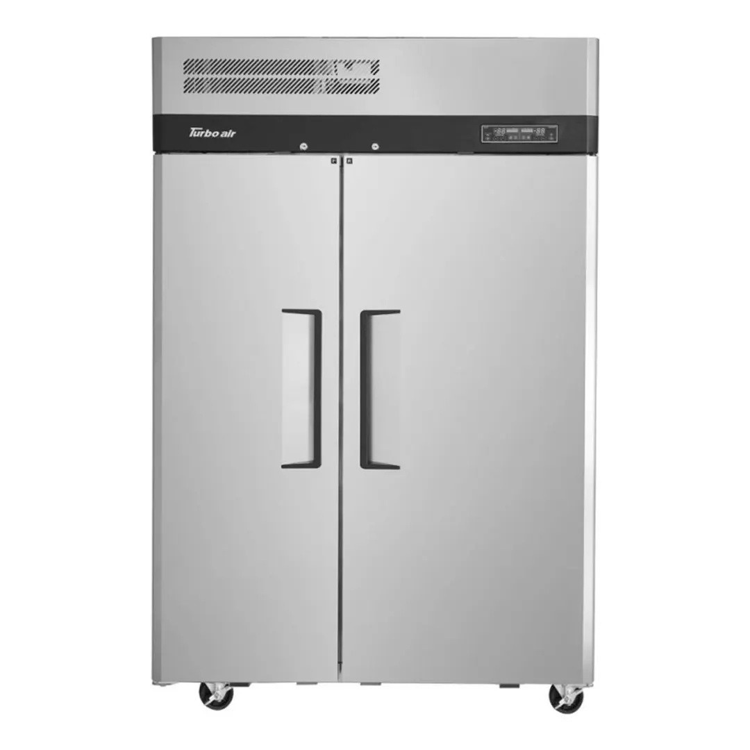 Turbo Air M3RF45-2-N 49" 2-Section Reach-In Refrigerator Freezer Combo w/ 2 Solid Doors