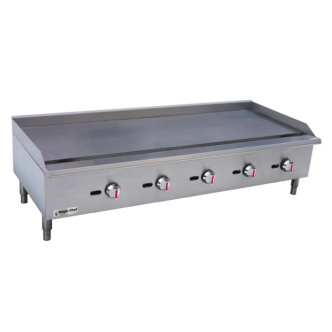 Magic Chef M60TG 60" Countertop Thermostatic Gas Griddle, 5/8" Steel Plate, 150.000 BTU