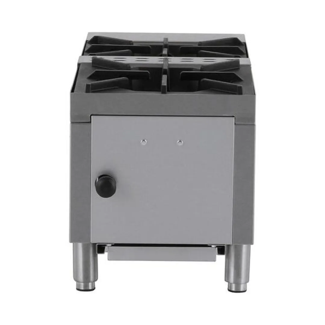 Magic Chef MCCHP12A 12" Countertop Gas Hotplate with (2) Burners, Center Shelf, 600.000 BTU