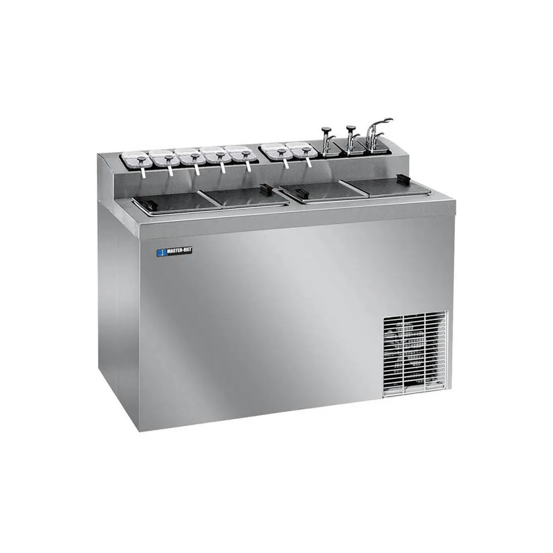 Master-Bilt FLR-80SE 54" Flip Top Ice Cream Dipping Cabinet with Syrup Rail, Stainless
