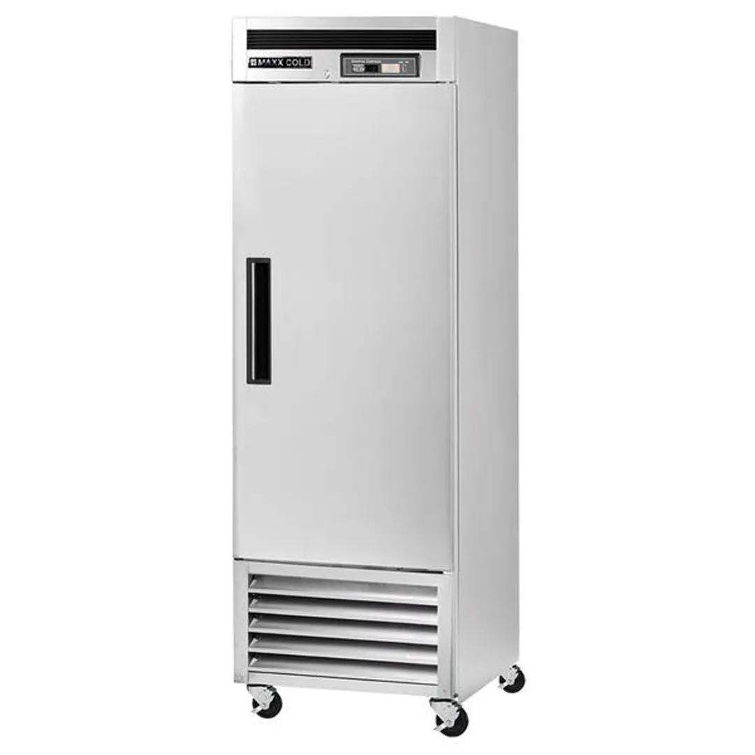 Maxx Cold MCF-23FDHC 26.75" 1-Solid Door Reach-In Freezer, Bottom Mount, 18.9 cu. ft., Stainless Steel