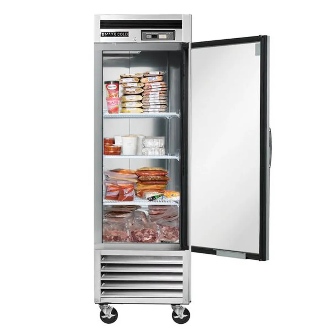Maxx Cold MCF-23FDHC 26.75" 1-Solid Door Reach-In Freezer, Bottom Mount, 18.9 cu. ft., Stainless Steel