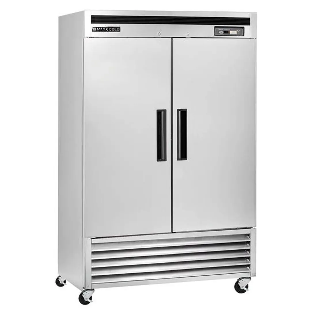 Maxx Cold MCF-49FDHC 54" 2-Solid Door Reach-In Freezer, Bottom Mounted, 42.8 cu. ft., Stainless Steel