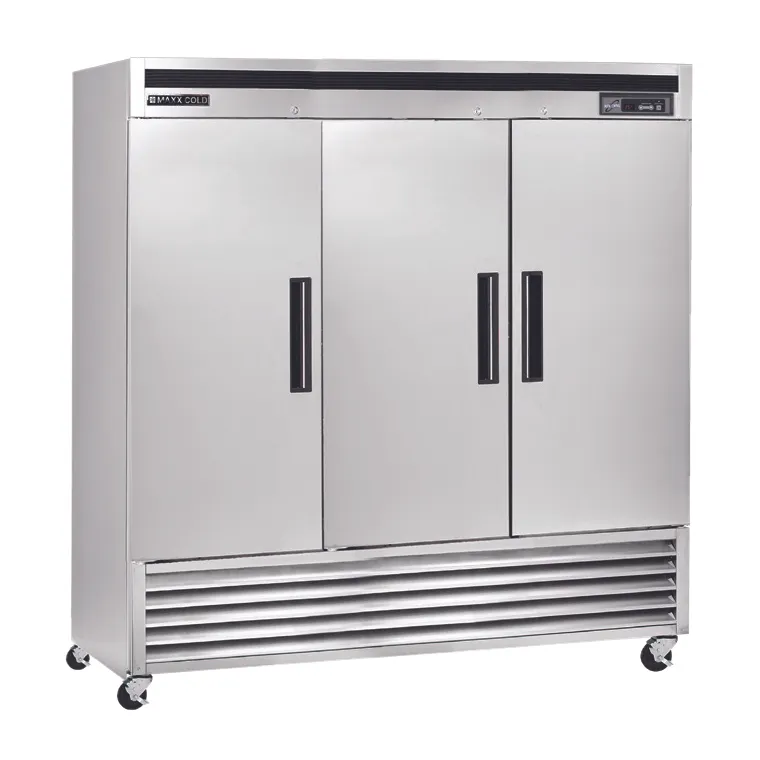 Maxx Cold MCF-72FDHC 81" Three Section Reach-In Freezer w/ 3 Solid Doors, Bottom Mount, 67 cu. ft.