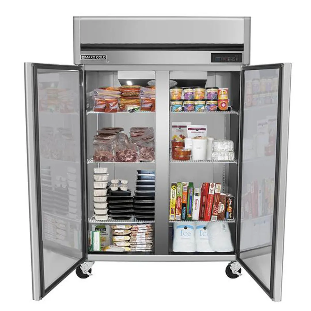 Maxx Cold MCFT-49FDHC 54" 2-Solid Door Reach-In Freezer, Top Mounted, 42.8 cu. ft.