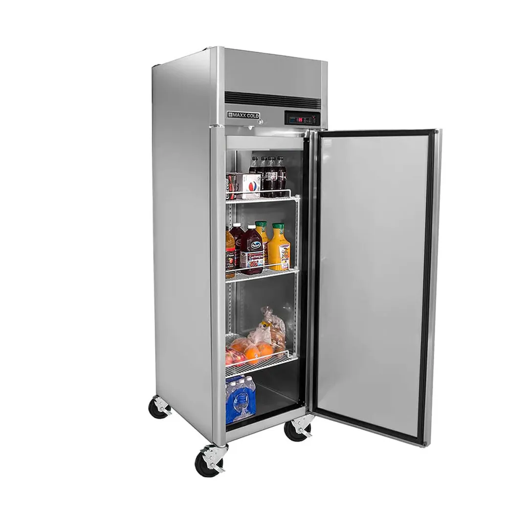 Maxx Cold MCRT-23FDHC 27" 1-Section Reach-In Refrigerator w/ Solid Door, Top Mount, Stainless Steel, 19 cu. ft