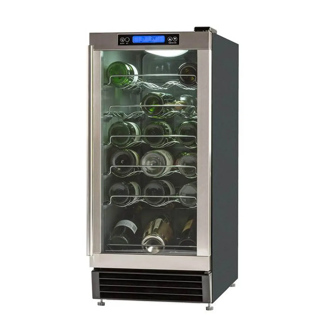 Maxx Ice MCWC28 15" Glass Door Wine Refrigerator, Single Temperature, 28 Bottles