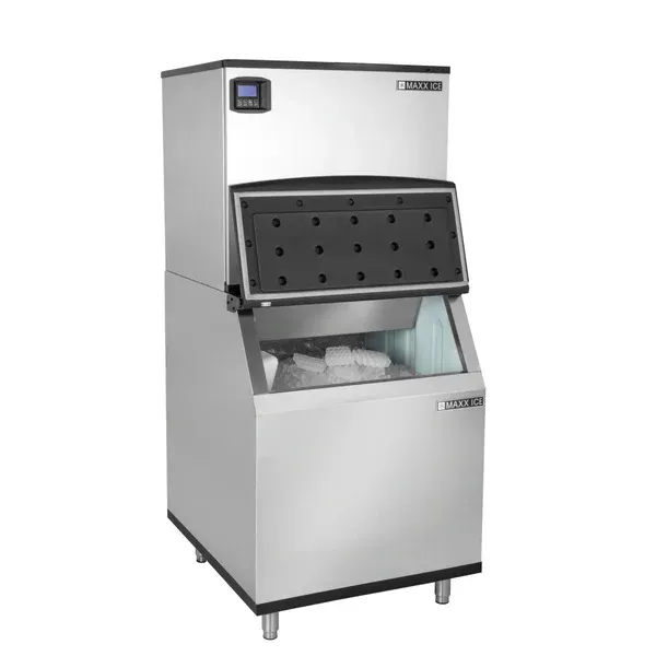 Maxx Ice MIM1000N-B580 30" Full Cube Ice Maker, 1000 Lb/Day, Stainless/Black Air‑Cooled