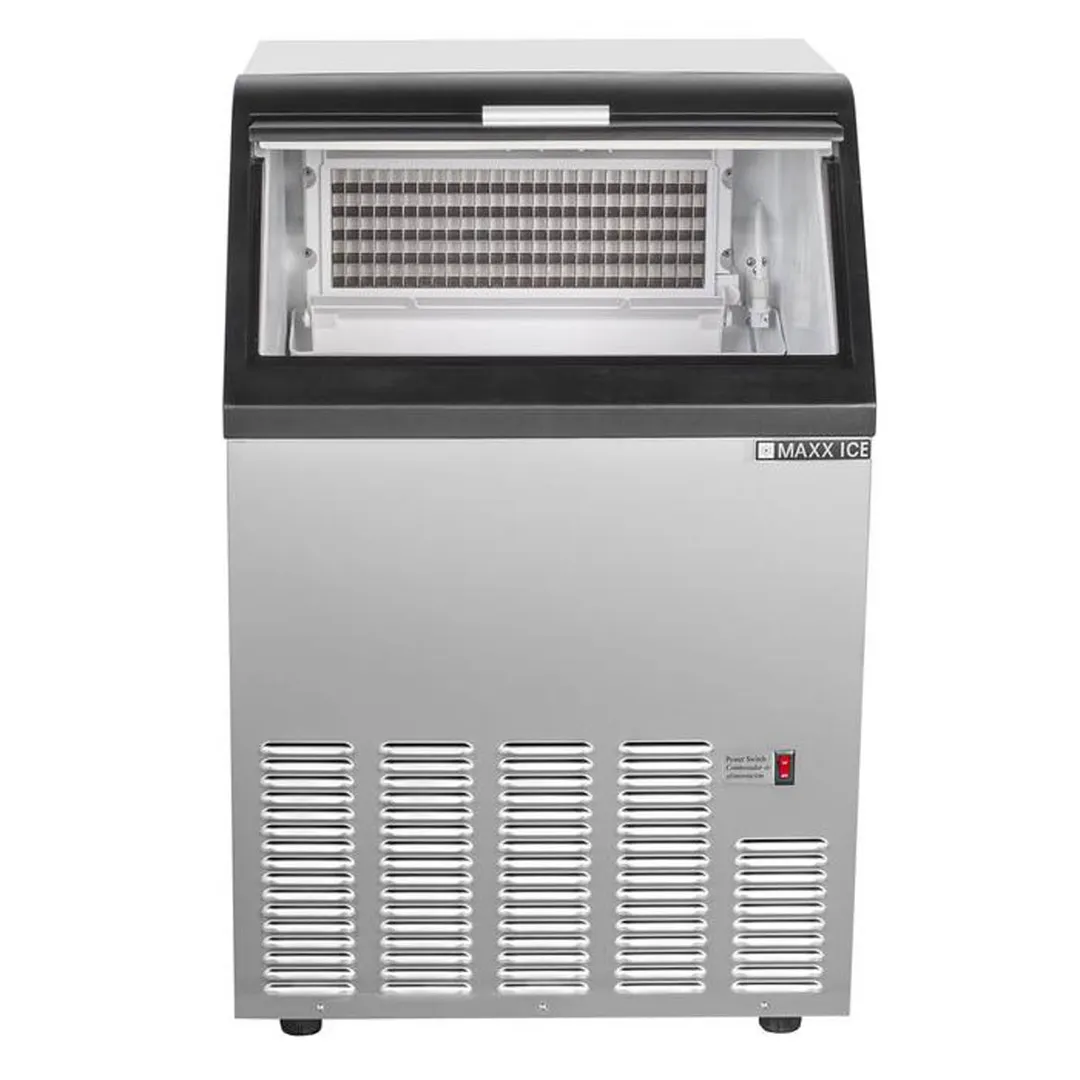 Maxx Ice MIM125H 22" Air Cooled Half Cube 125 lb Undercounter Ice Machine with 35 lb Bin