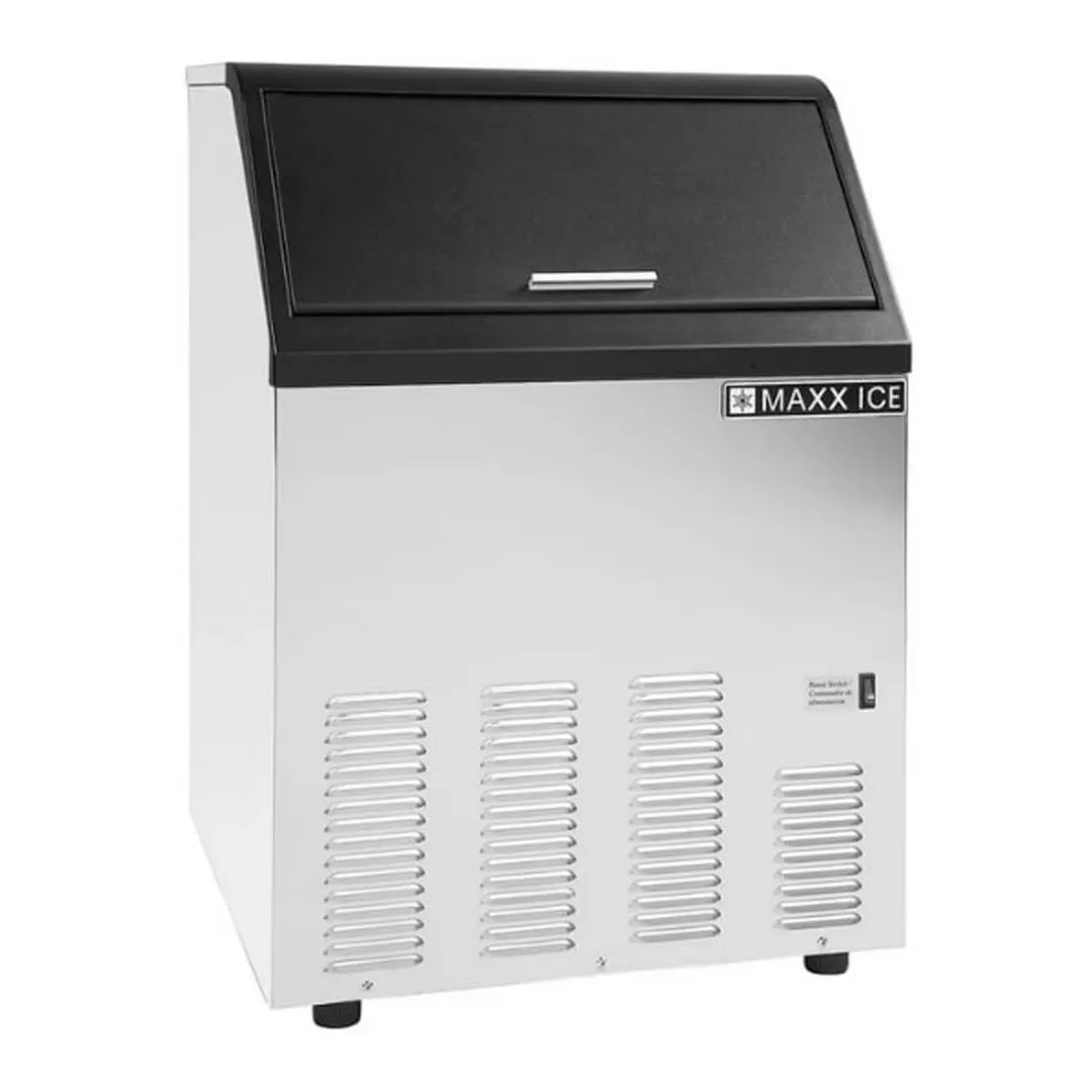 Maxx Ice MIM130 22" Air Cooled Full Cube 130 lb Undercounter Ice Machine with 35 lb Bin