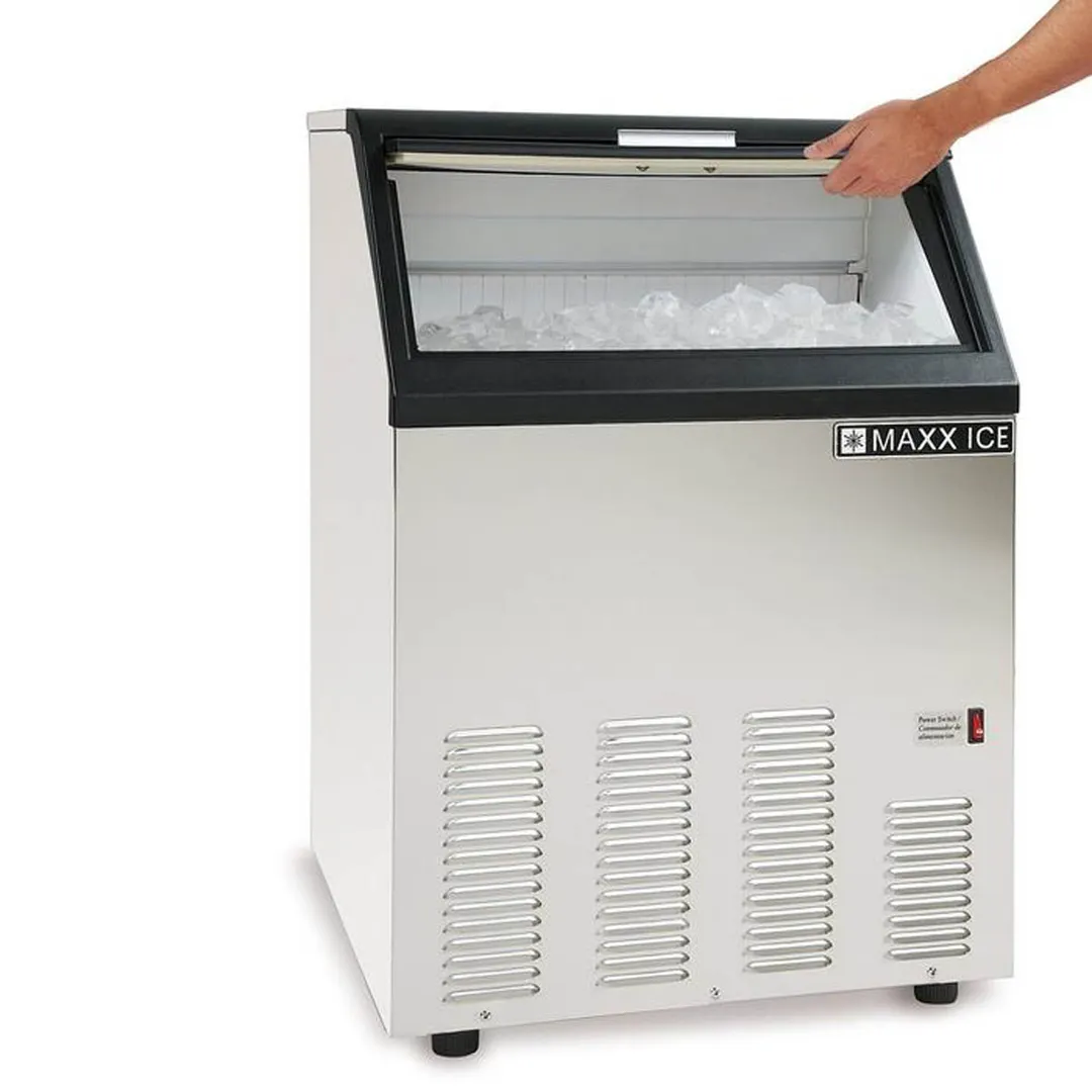 Maxx Ice MIM130 22" Air Cooled Full Cube 130 lb Undercounter Ice Machine with 35 lb Bin