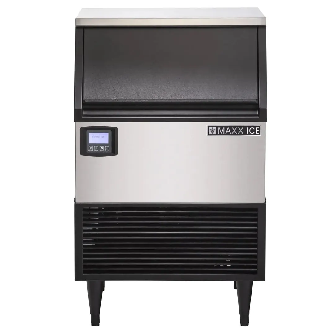 Maxx Ice MIM150NH 24" Air Cooled Half Cube 152 lb Undercounter Ice Machine with 75 lb Bin