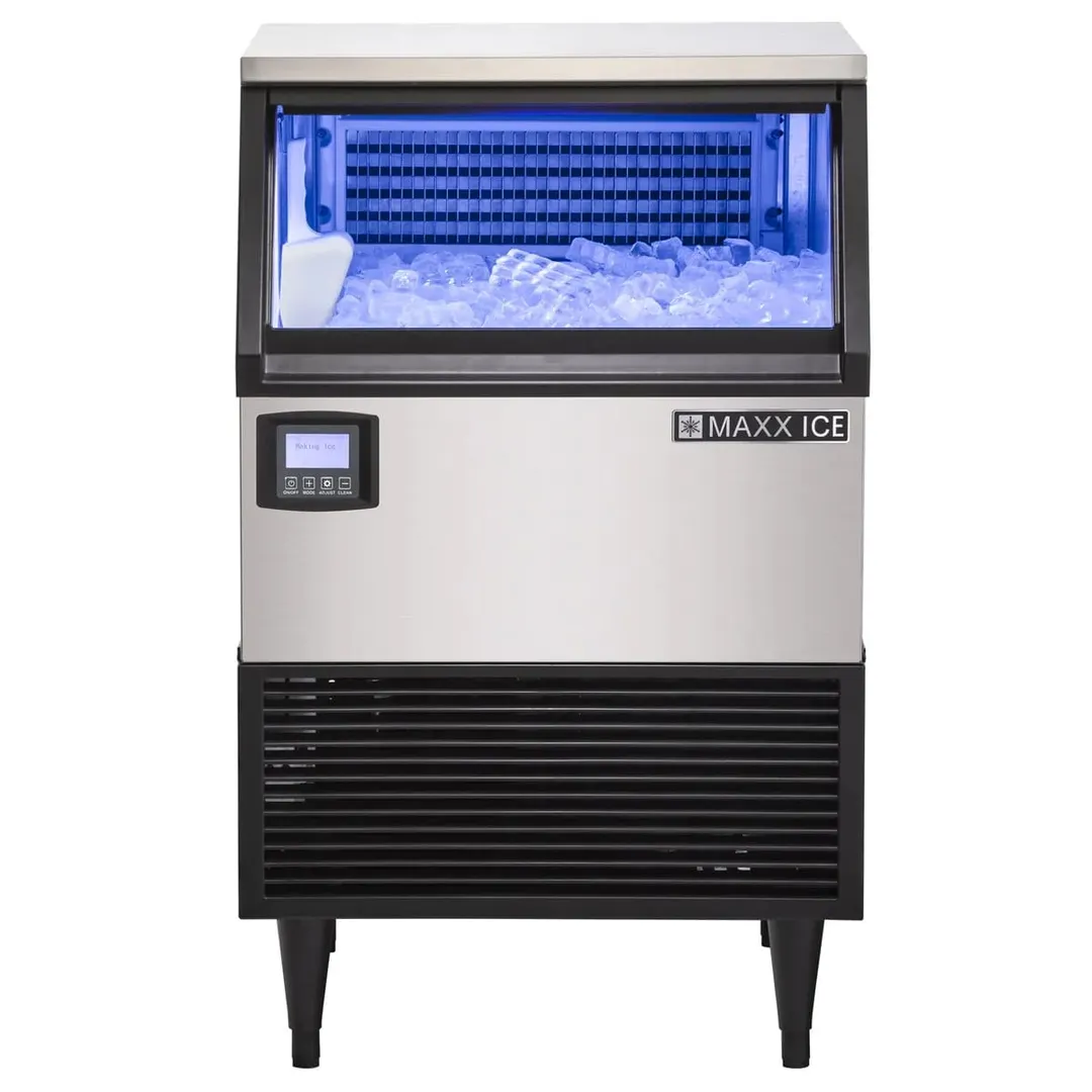 Maxx Ice MIM150NH 24" Air Cooled Half Cube 152 lb Undercounter Ice Machine with 75 lb Bin
