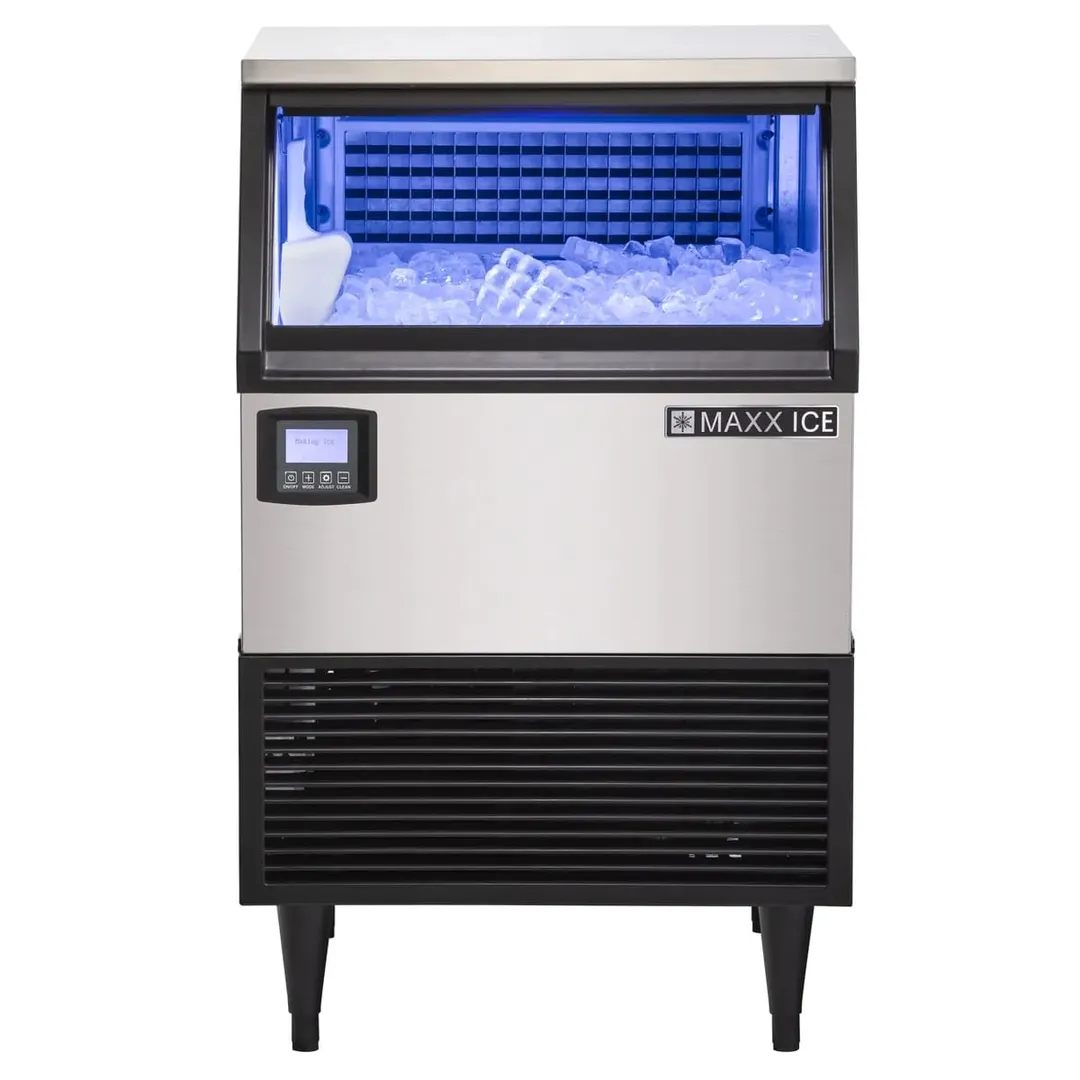 Maxx Ice MIM200N 24" Air Cooled Full Cube 199 lb Undercounter Ice Machine with 75 lb Bin