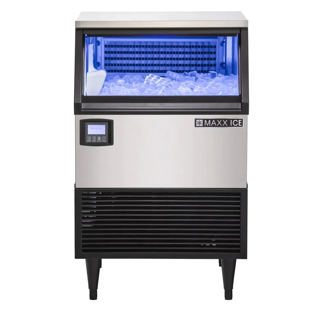 Maxx Ice MIM200NH 24" Air Cooled Half Cube 199 lb Undercounter Ice Machine with 75 lb Bin