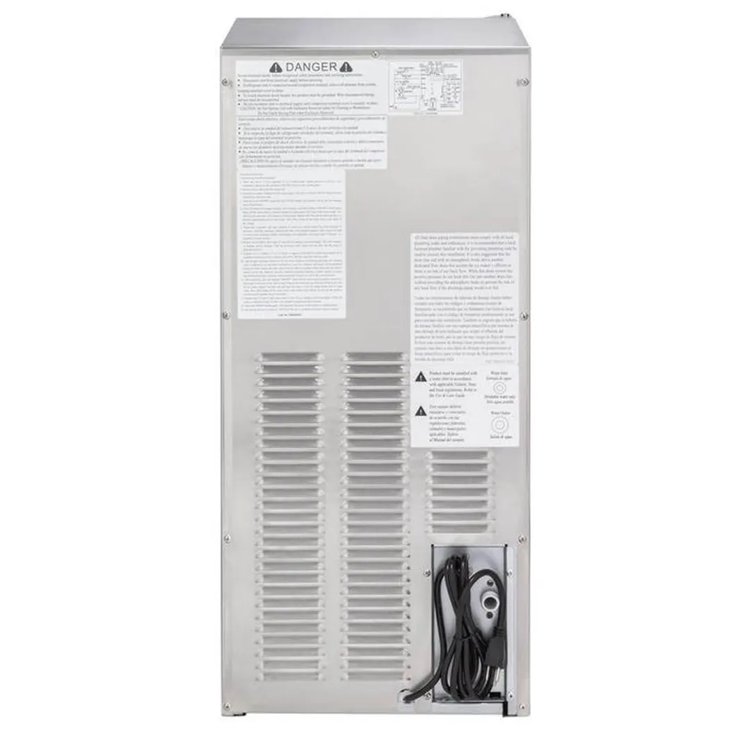 Maxx Ice MIM50P-O 15" Air Cooled Full Cube 65 lb Undercounter Ice Machine with 25 lb Bin, Outdoor