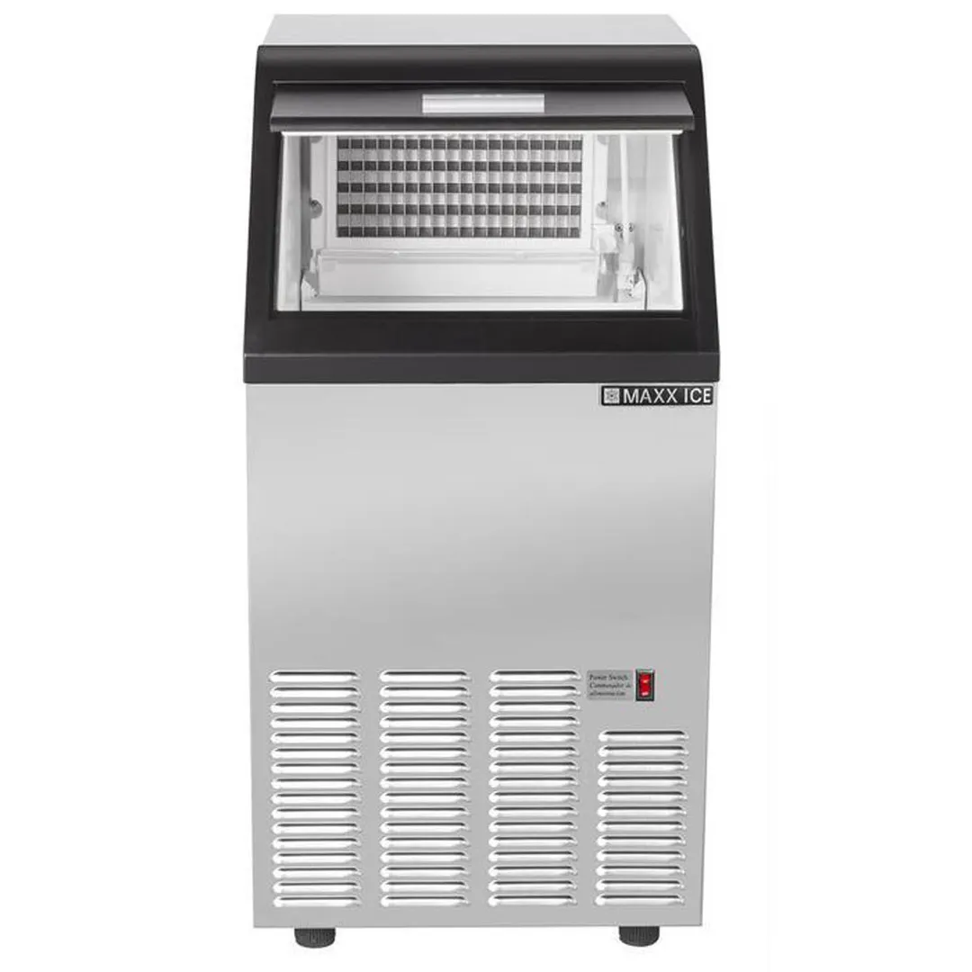 Maxx Ice MIM85H 17" Air Cooled Half Cube 88 lb Undercounter Ice Machine with 25 lb Bin