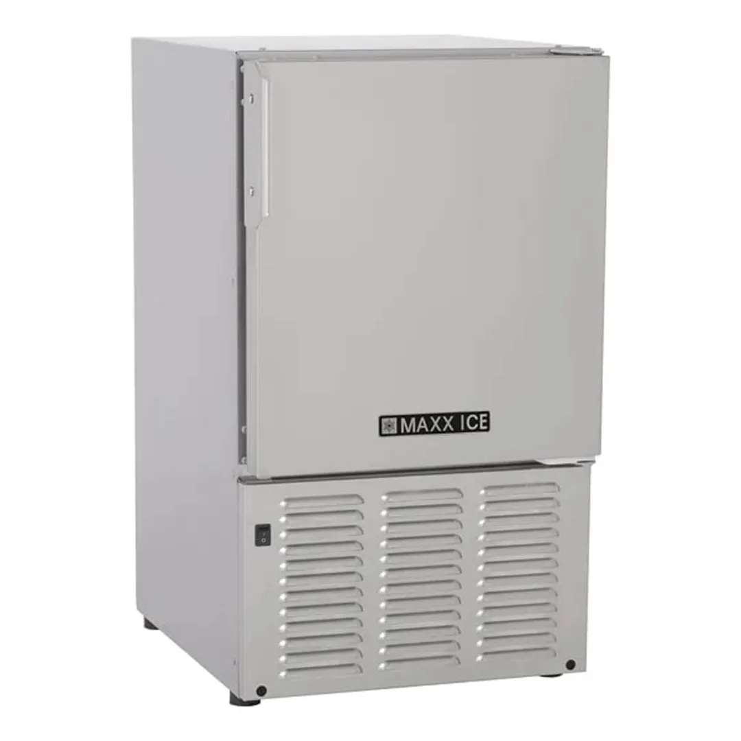 Maxx Ice MMAR25S 14" Air Cooled Crescent 25 lb Undercounter Ice Machine with 12 lb Bin, Stainless