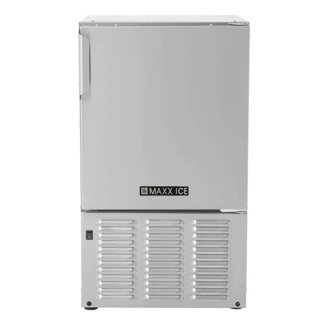 Maxx Ice MMAR25S 14" Air Cooled Crescent 25 lb Undercounter Ice Machine with 12 lb Bin, Stainless