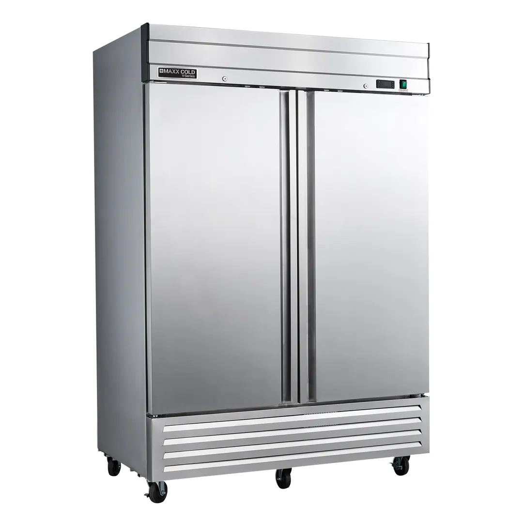 Maxx Cold MVF-49FDHC 54" Two Section Reach-In Freezer w/ 2 Solid Doors, 42 cu. ft.