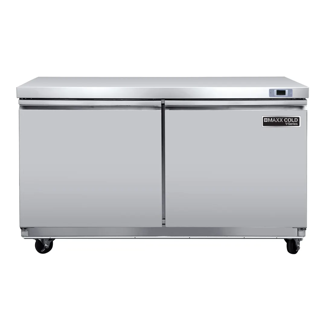 Maxx Cold MVF48UHC 48" 2-Door Undercounter Freezer, Stainless Steel, 14.1 cu. ft.