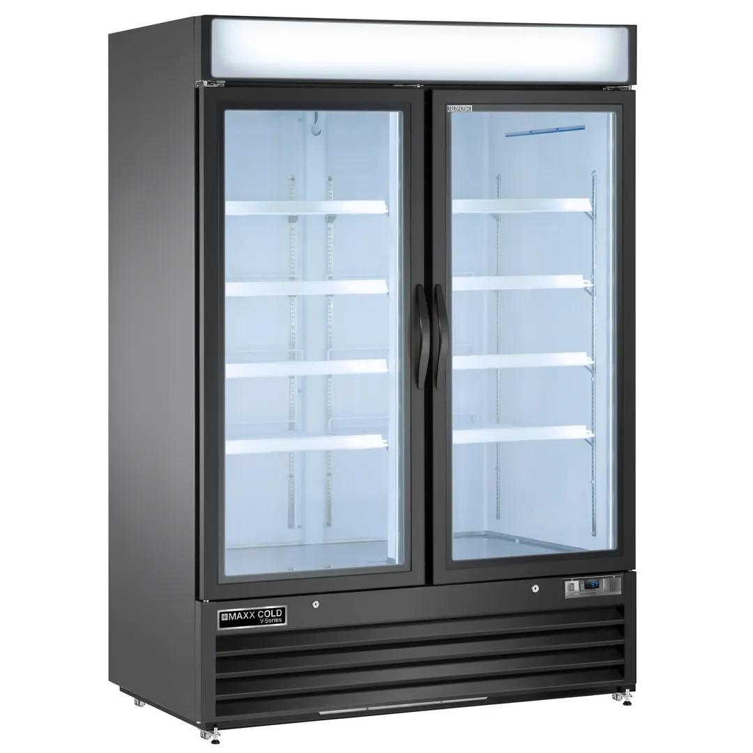 Maxx Cold MVMF48B 54" Glass Door Freezer Merchandiser, 48 cu. ft.