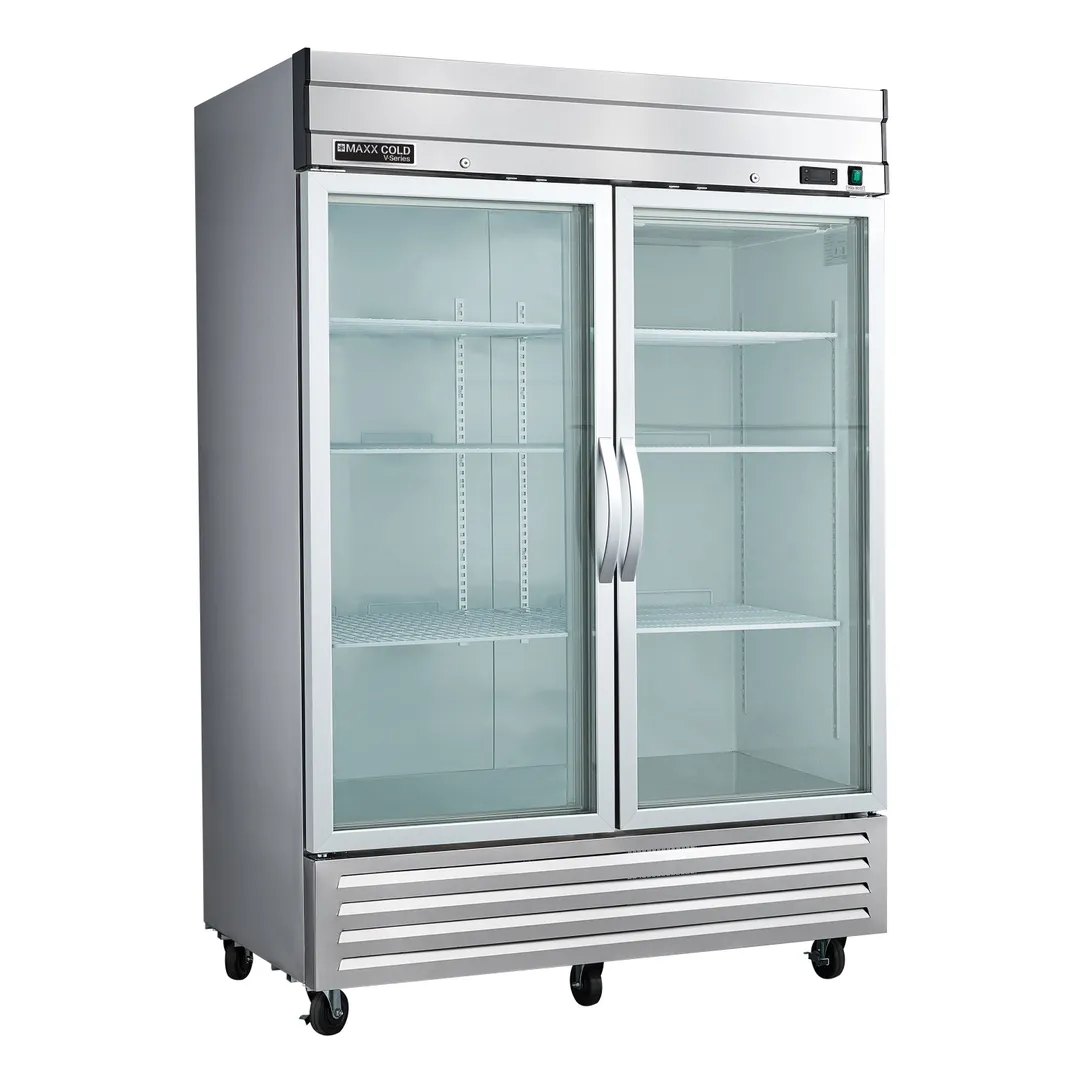 Maxx Cold MVR-49GDHC 54" Two Glass Door Reach-In Refrigerator, 42 cu. ft.