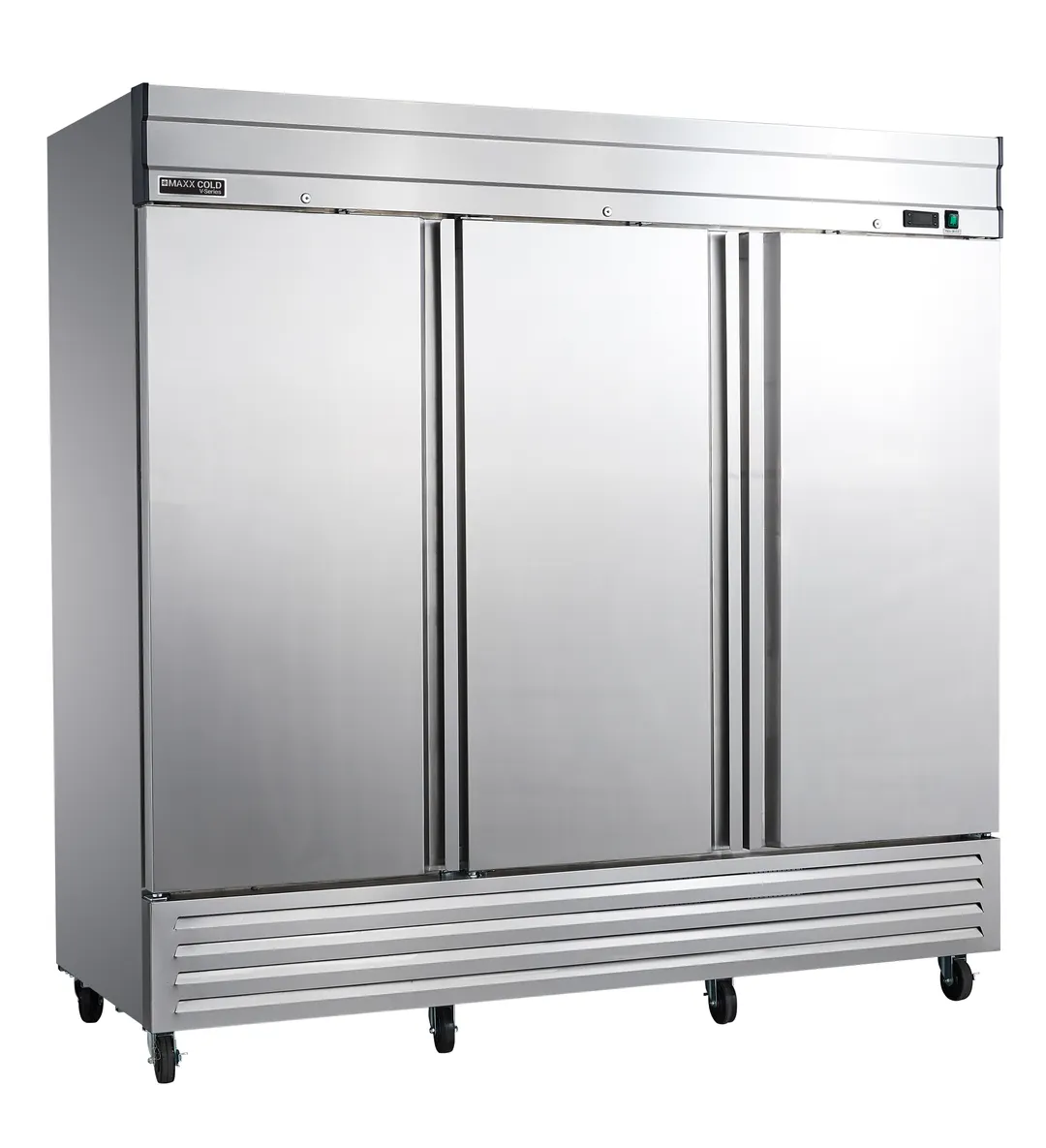 Maxx Cold MVR-72FDHC 81" Three Section Reach-In Freezer w/ 3 Solid Doors, 65 cu. ft.