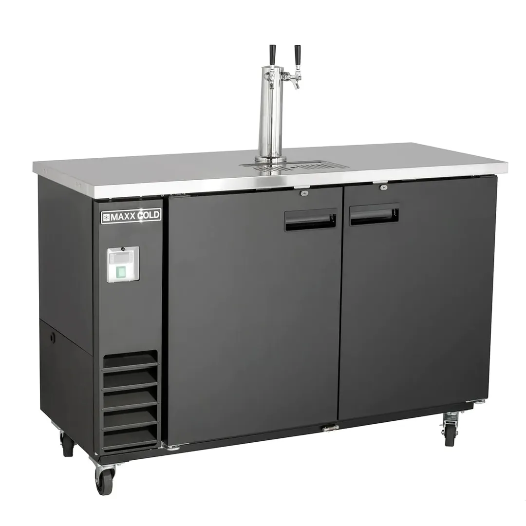 Maxx Cold MXBD48-1BHC 47" Draft Beer Cooler w/ 2 Kegs, 10.5 cu. ft., 1 Dual-Tap Tower