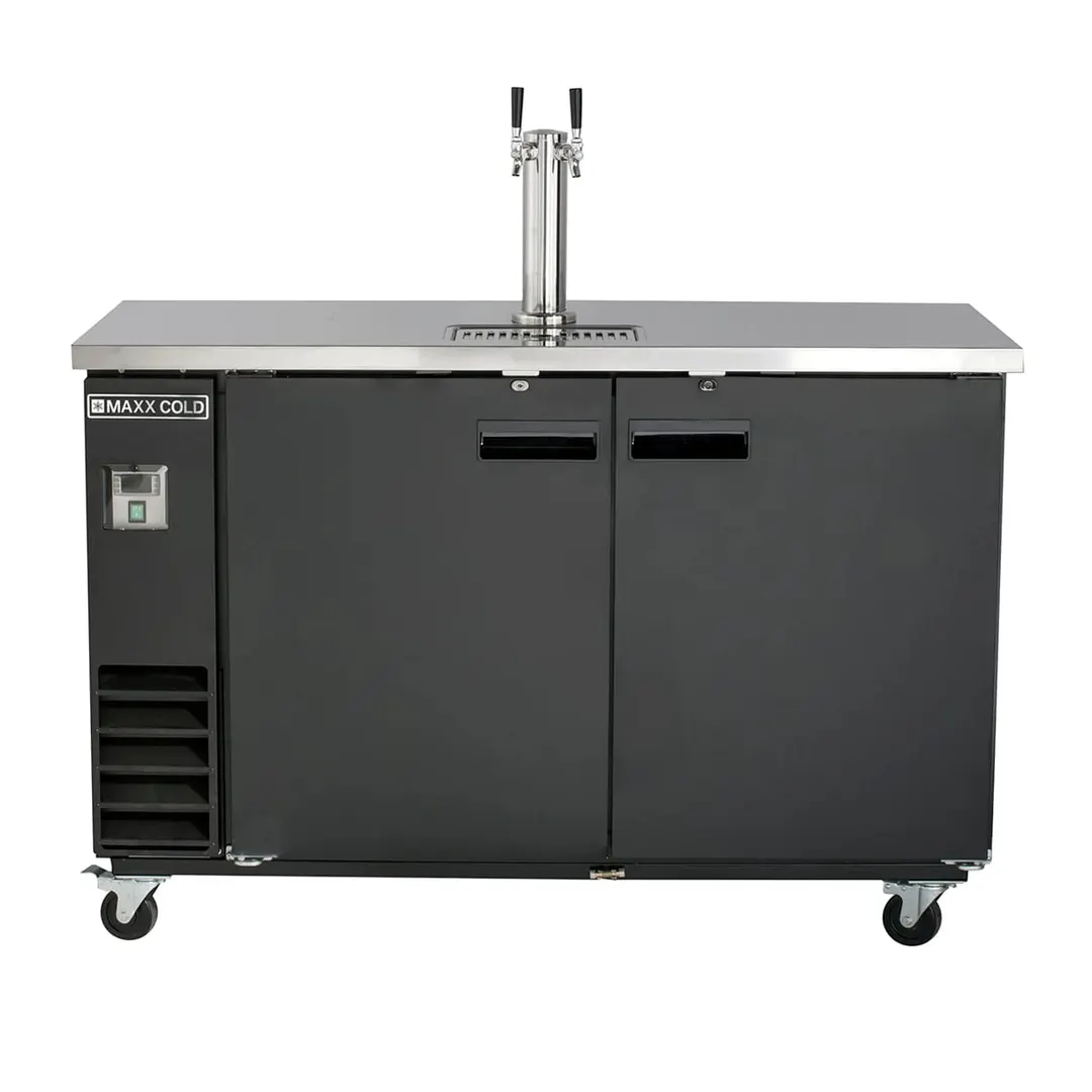 Maxx Cold MXBD48-1BHC 47" Draft Beer Cooler w/ 2 Kegs, 10.5 cu. ft., 1 Dual-Tap Tower