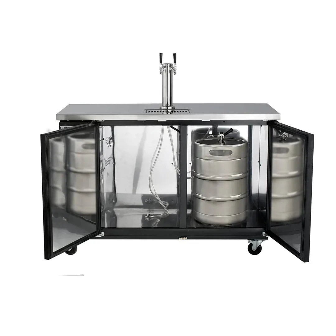 Maxx Cold MXBD48-1BHC 47" Draft Beer Cooler w/ 2 Kegs, 10.5 cu. ft., 1 Dual-Tap Tower