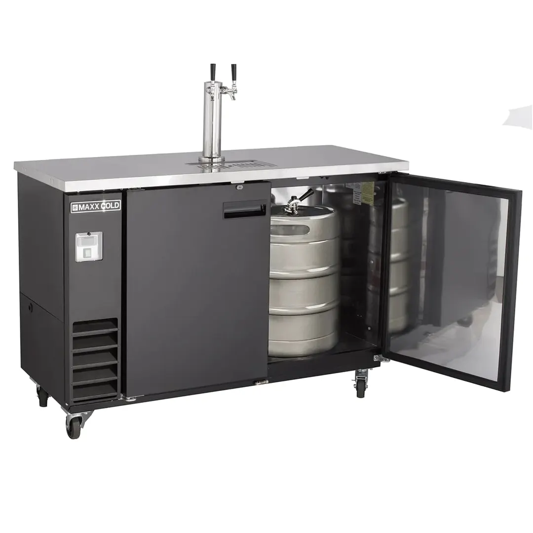 Maxx Cold MXBD48-1BHC 47" Draft Beer Cooler w/ 2 Kegs, 10.5 cu. ft., 1 Dual-Tap Tower