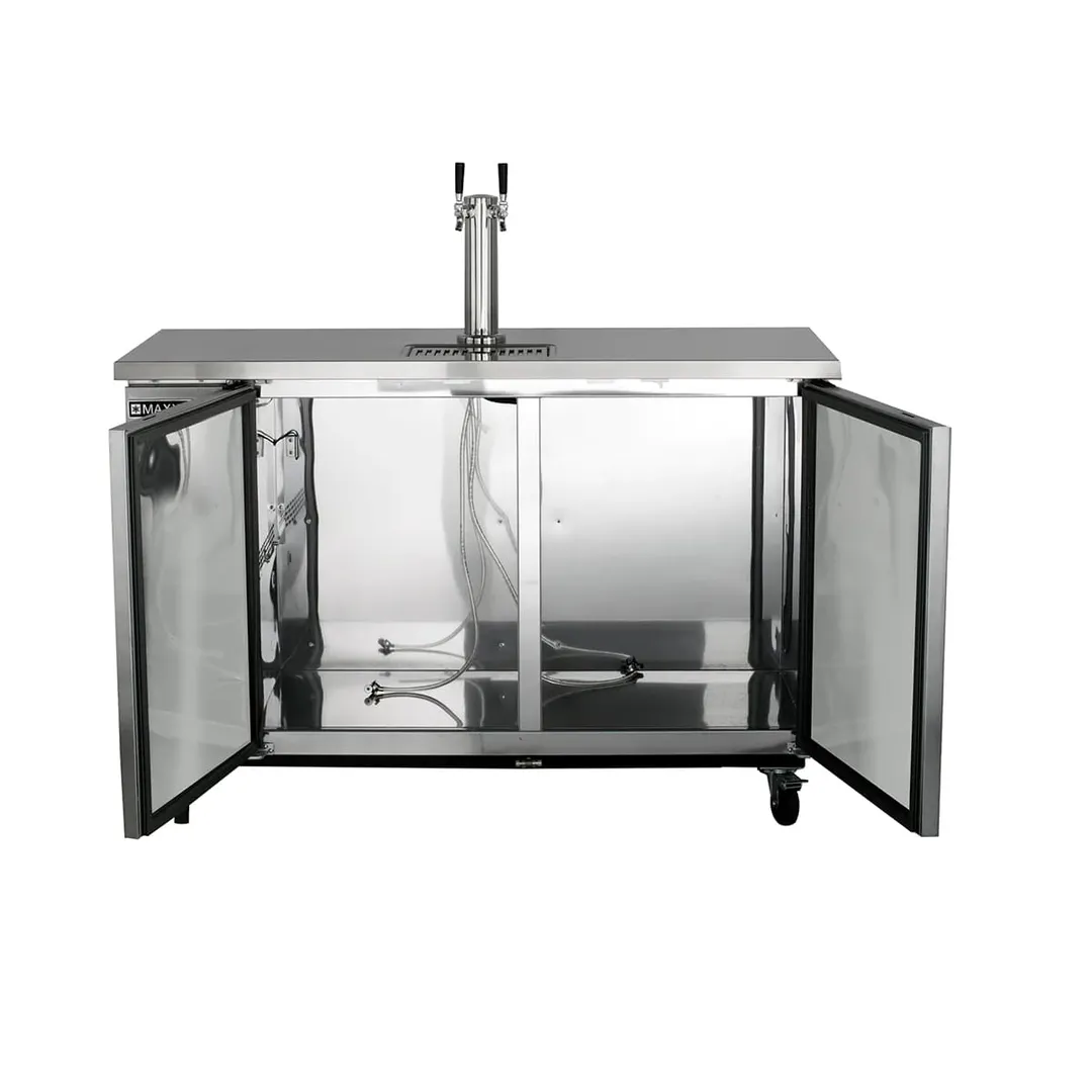 Maxx Cold MXBD48-1SHC 47" Draft Beer Cooler w/ 2 Kegs, 10.5 cu. ft., 1 Dual-Tap Tower