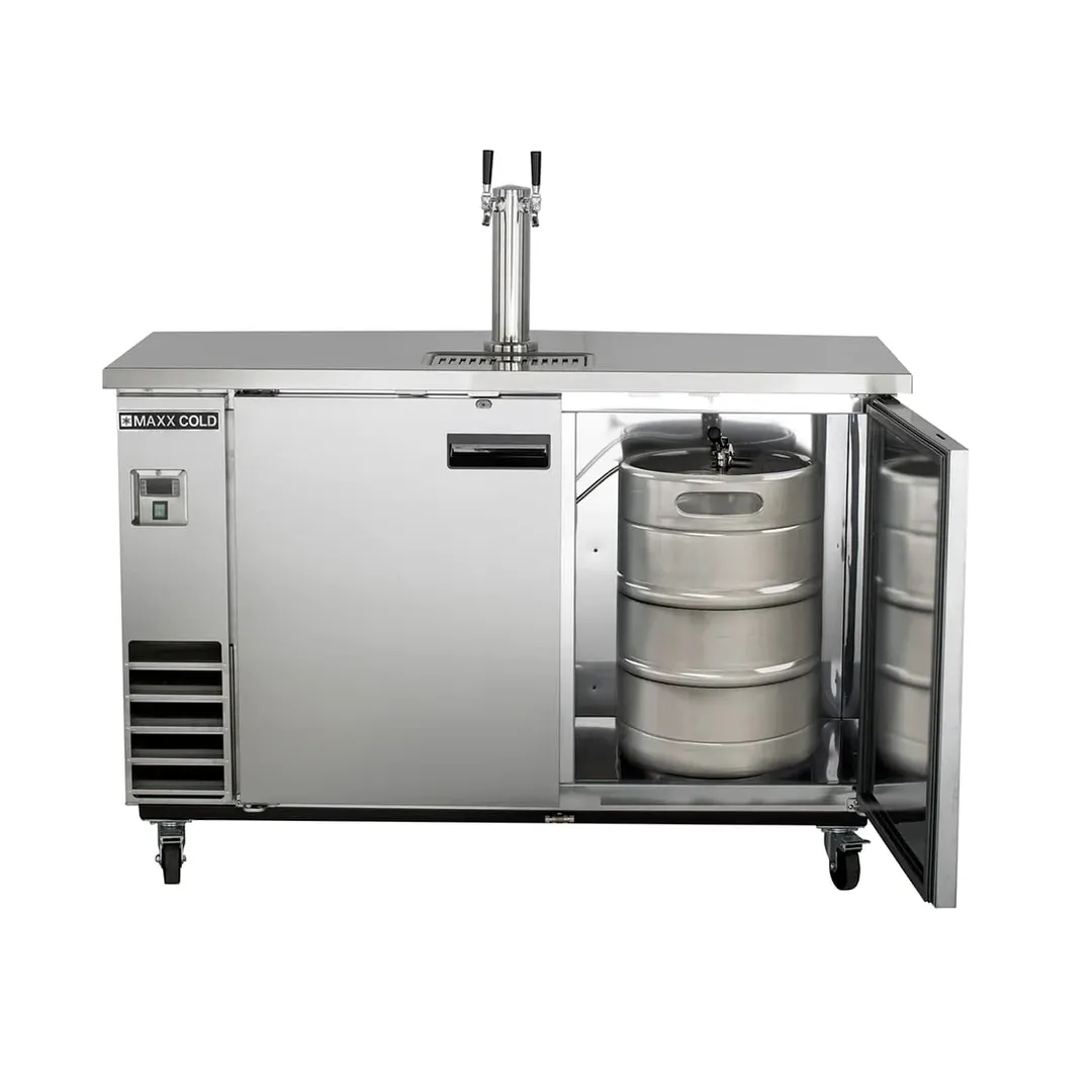 Maxx Cold MXBD48-1SHC 47" Draft Beer Cooler w/ 2 Kegs, 10.5 cu. ft., 1 Dual-Tap Tower