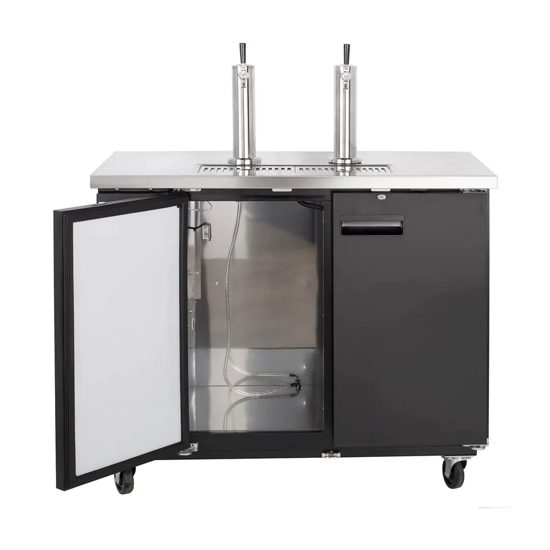 Maxx Cold MXBD48-2BHC 47" Draft Beer Cooler w/ 2 Kegs, 10.5 cu. ft., 2 Single-Tap Towers