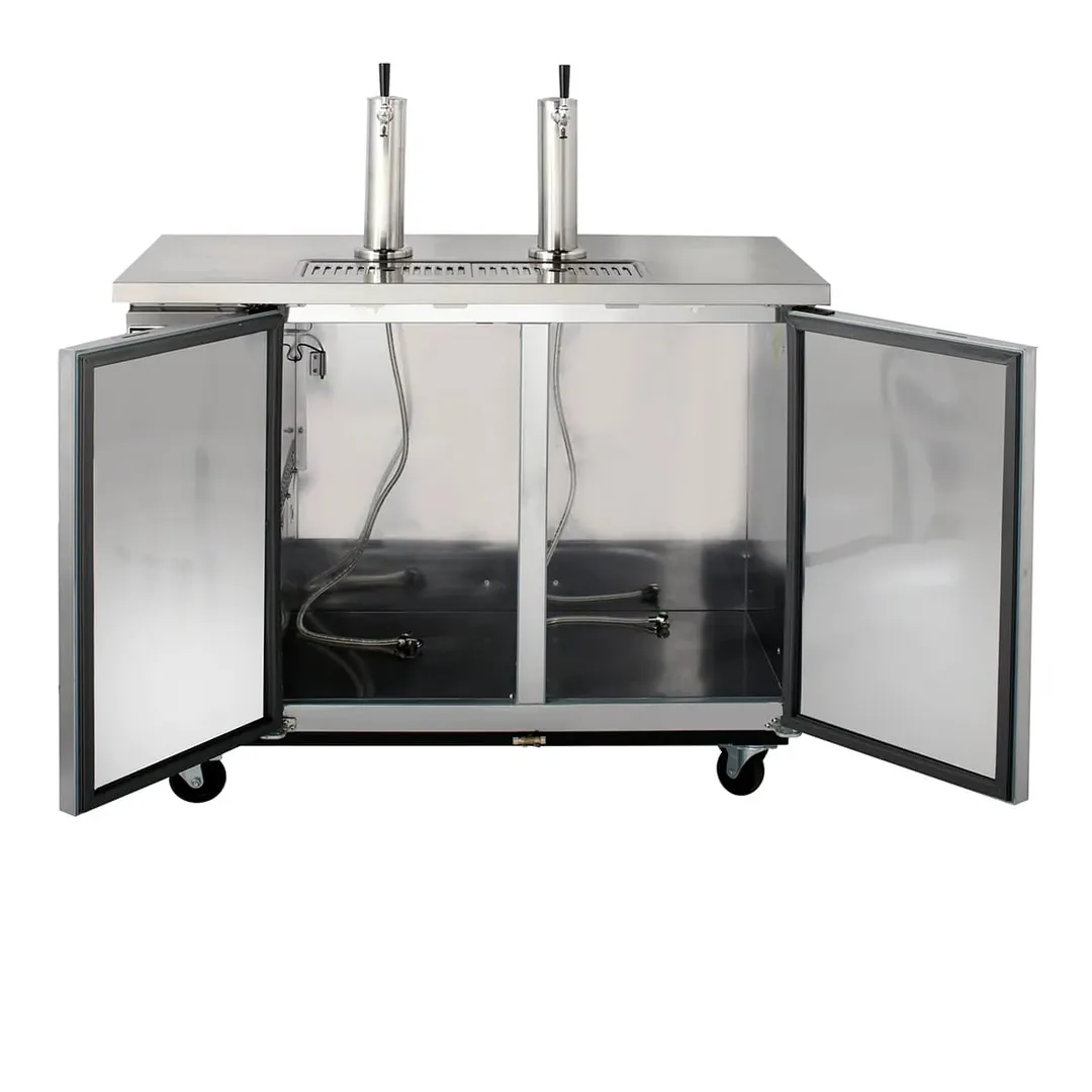 Maxx Cold MXBD48-2SHC 47" Draft Beer Cooler w/ 2 Kegs, 10.5 cu. ft., 2 Single-Tap Towers
