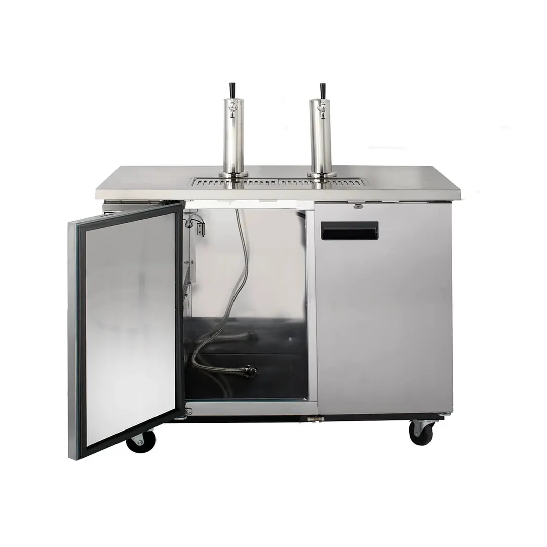 Maxx Cold MXBD48-2SHC 47" Draft Beer Cooler w/ 2 Kegs, 10.5 cu. ft., 2 Single-Tap Towers