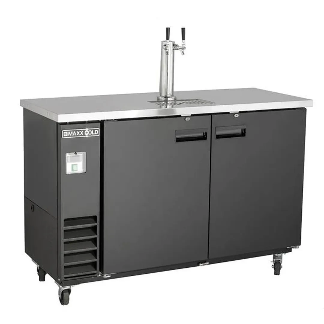 Maxx Cold MXBD60-1BHC 61" Draft Beer Cooler w/ 2 Kegs, 14.2 cu. ft., 1 Dual-Tap Tower