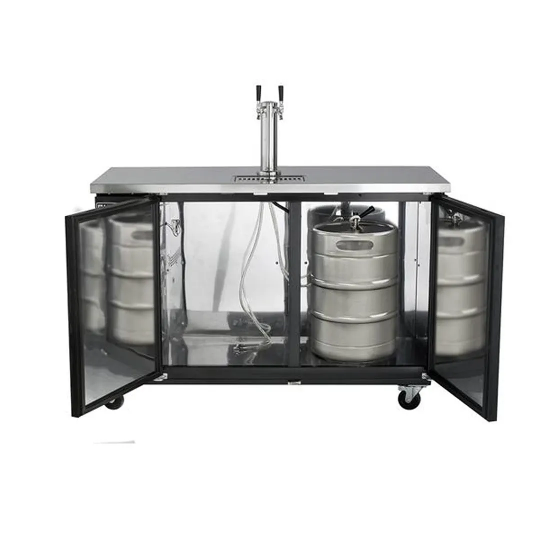 Maxx Cold MXBD60-1BHC 61" Draft Beer Cooler w/ 2 Kegs, 14.2 cu. ft., 1 Dual-Tap Tower