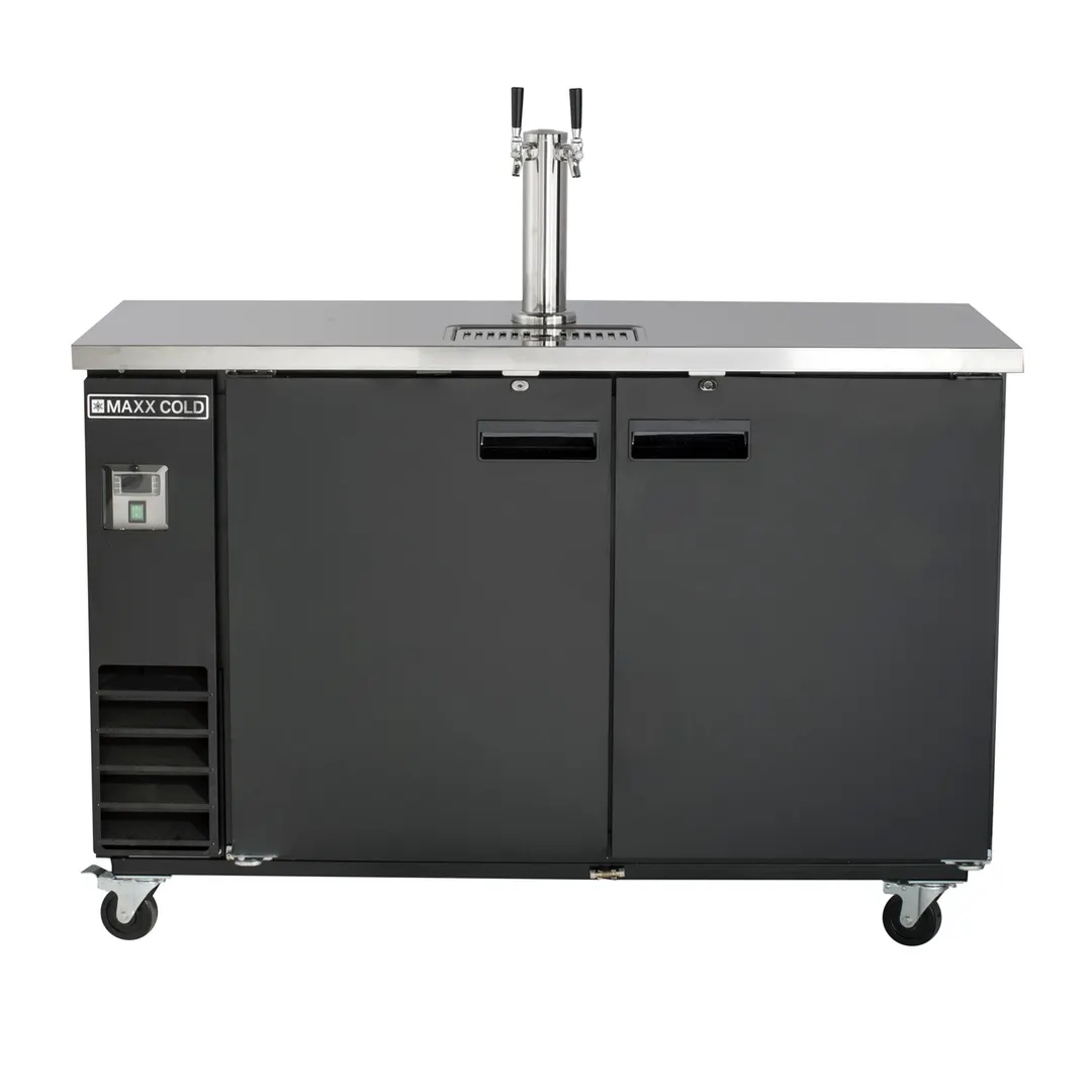 Maxx Cold MXBD60-1BHC 61" Draft Beer Cooler w/ 2 Kegs, 14.2 cu. ft., 1 Dual-Tap Tower