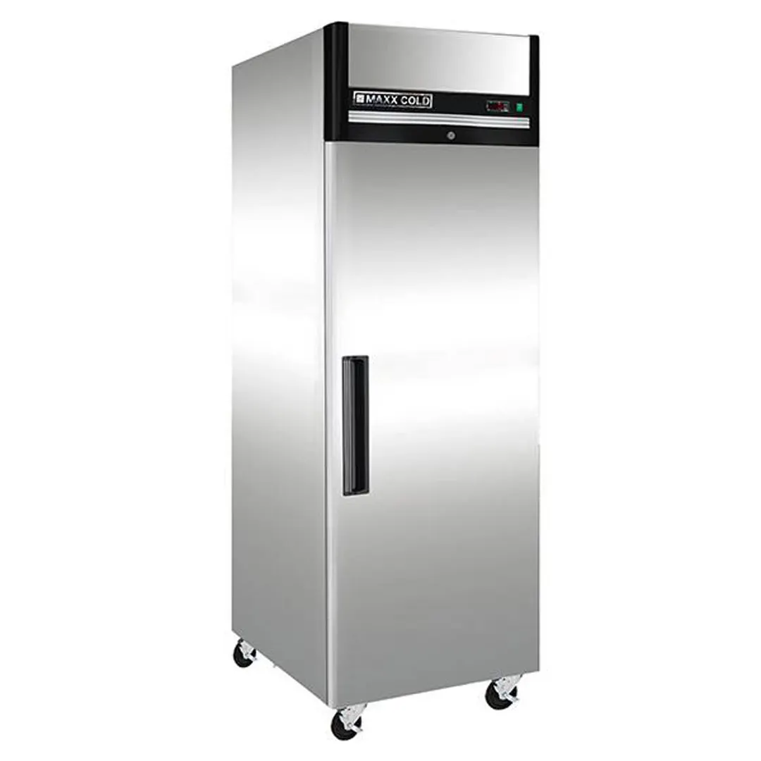 Maxx Cold MXCF-23FDHC 26.75" 1-Solid Door Reach-In Freezer, Top Mounted, 23 cu. ft., Stainless Steel Exterior