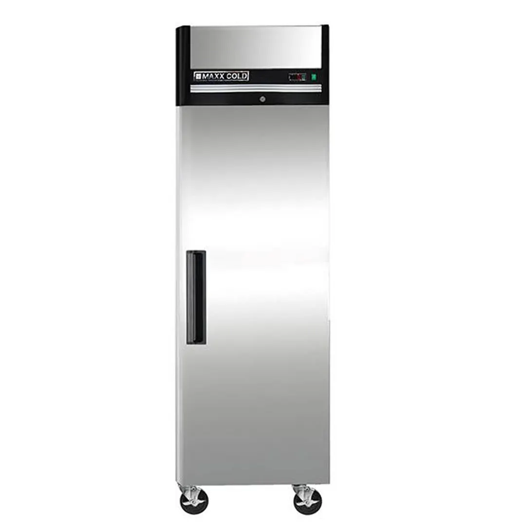 Maxx Cold MXCF-23FDHC 26.75" 1-Solid Door Reach-In Freezer, Top Mounted, 23 cu. ft., Stainless Steel Exterior
