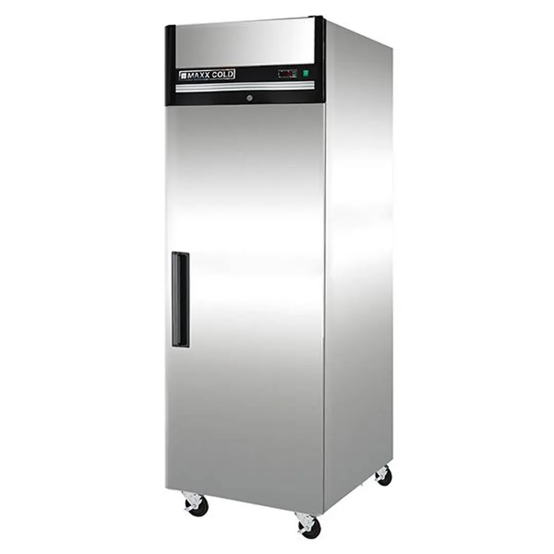 Maxx Cold MXCF-23FDHC 26.75" 1-Solid Door Reach-In Freezer, Top Mounted, 23 cu. ft., Stainless Steel Exterior