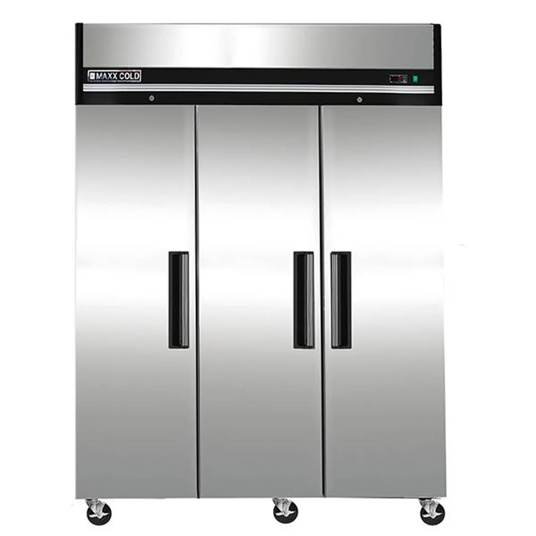 Maxx Cold MXCF-72FDHC 81" 3-Solid Door Reach-In Freezer, Top Mount, 72 cu. ft.