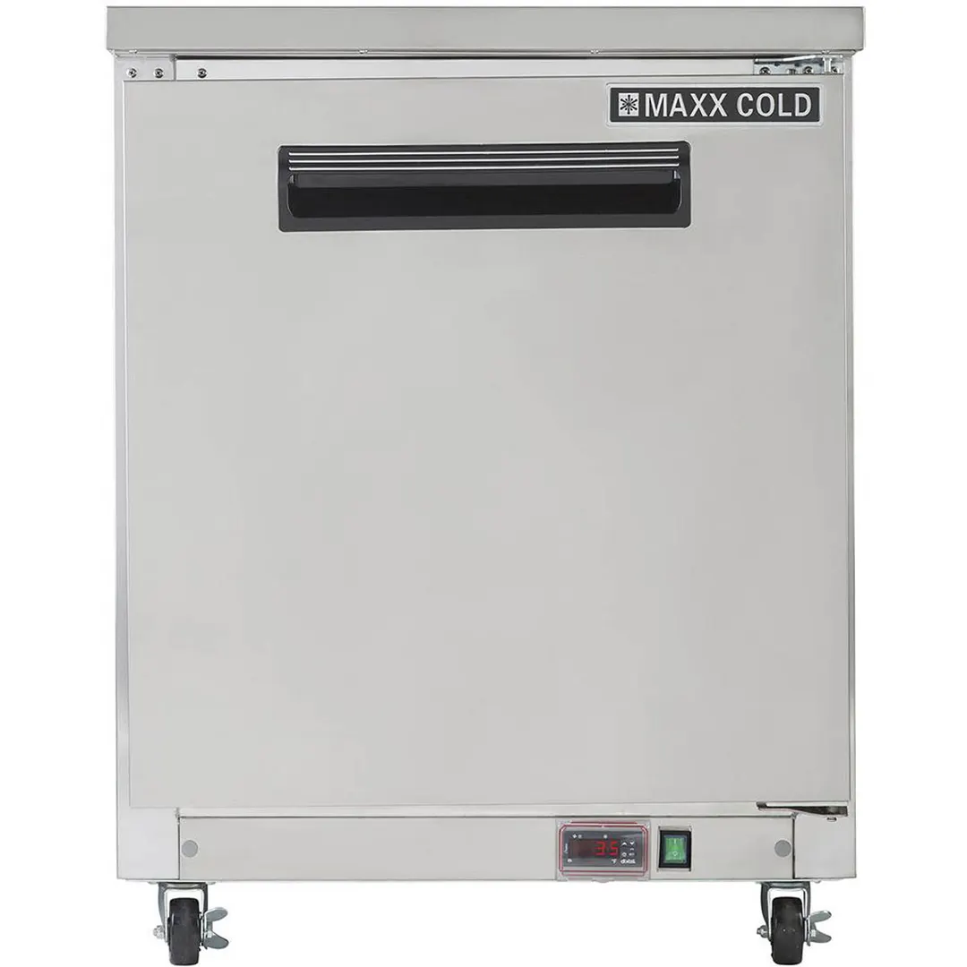 Maxx Cold MXCF27UHC 28" 1-Door Undercounter Freezer, Stainless Steel Exterior, 6.5 cu. ft.