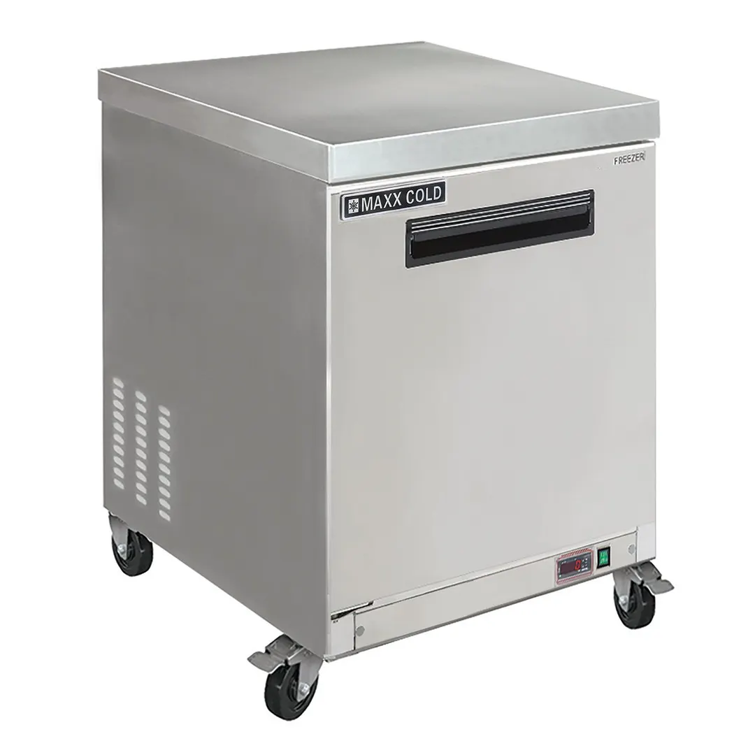 Maxx Cold MXCF27UHC 28" 1-Door Undercounter Freezer, Stainless Steel Exterior, 6.5 cu. ft.